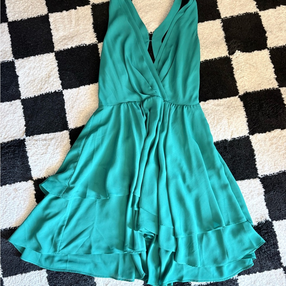 BCBGeneration Teal High Low Dress
